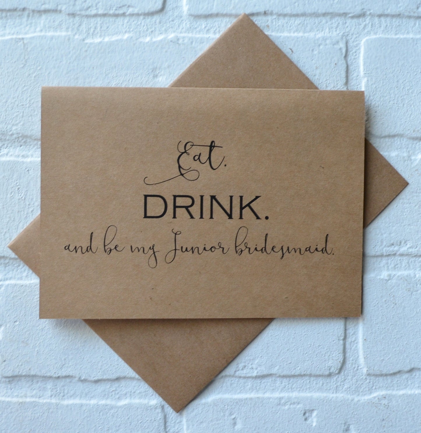 Eat drink and be my bridesmaid | bridesmaid proposal card | wedding party invite