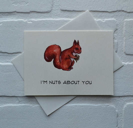 I'm nuts about you | Happy Valentine's Day Greeting Cards | Love Card | Pun