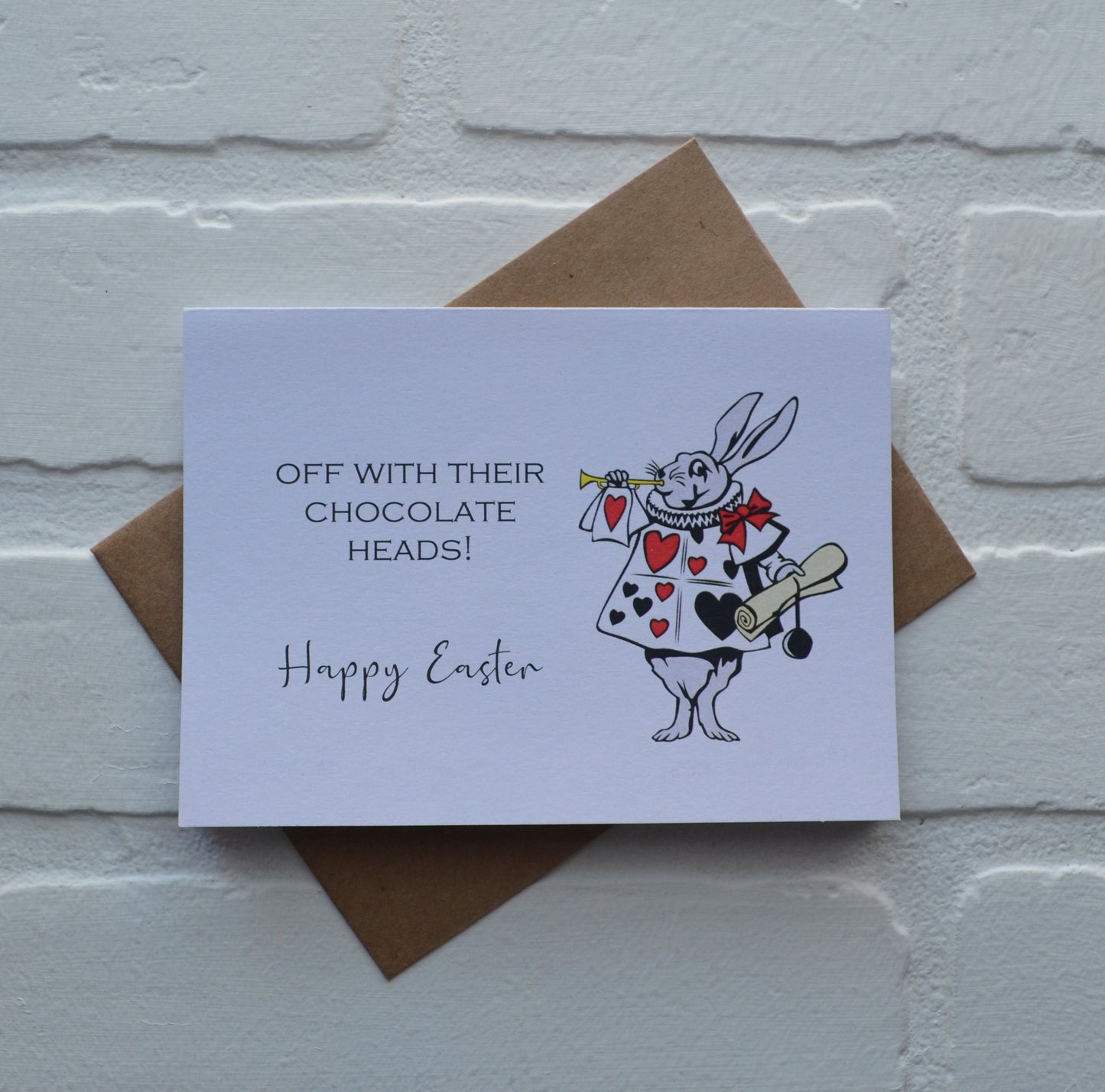 Off with their CHOCOLATE HEADS EASTER card | Happy Easter | Holiday Card