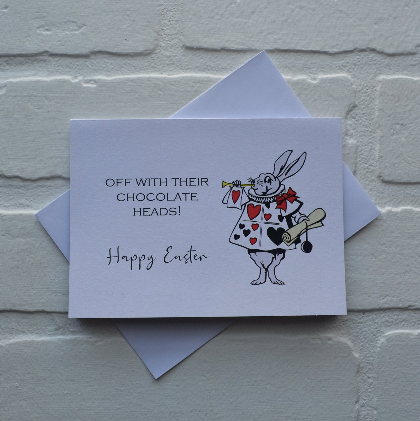 Off with their CHOCOLATE HEADS EASTER card | Happy Easter | Holiday Card