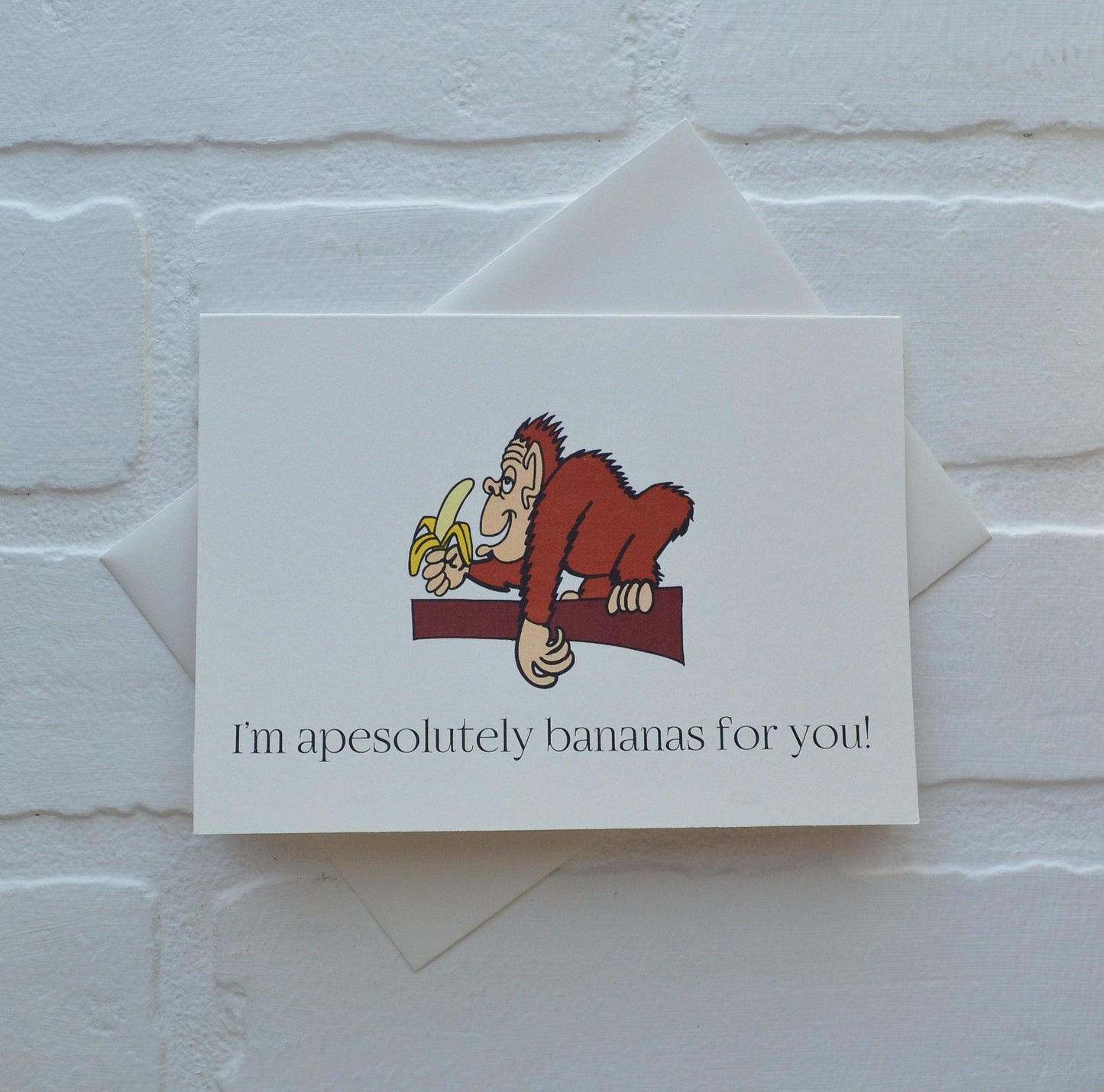 APESOLUTELY BANANAS for YOU | love card | banana pun