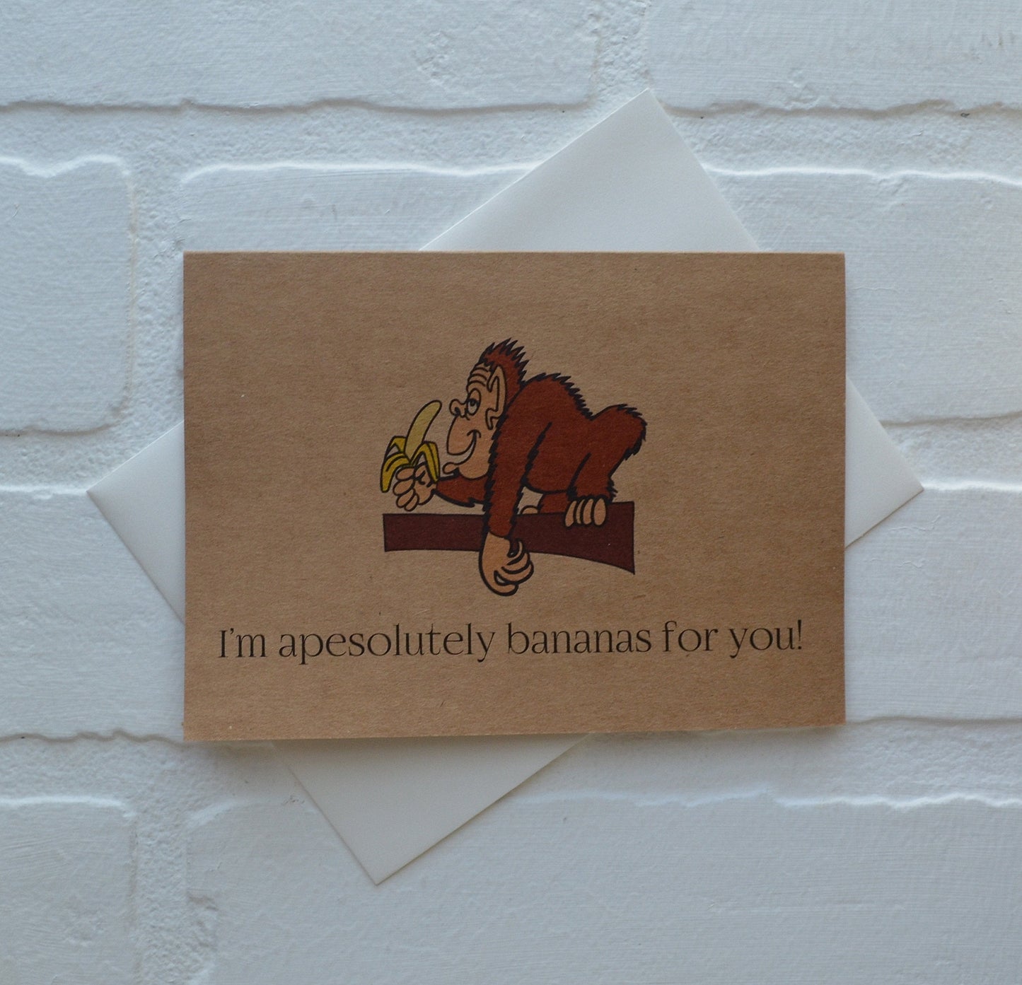 APESOLUTELY BANANAS for YOU | love card | banana pun