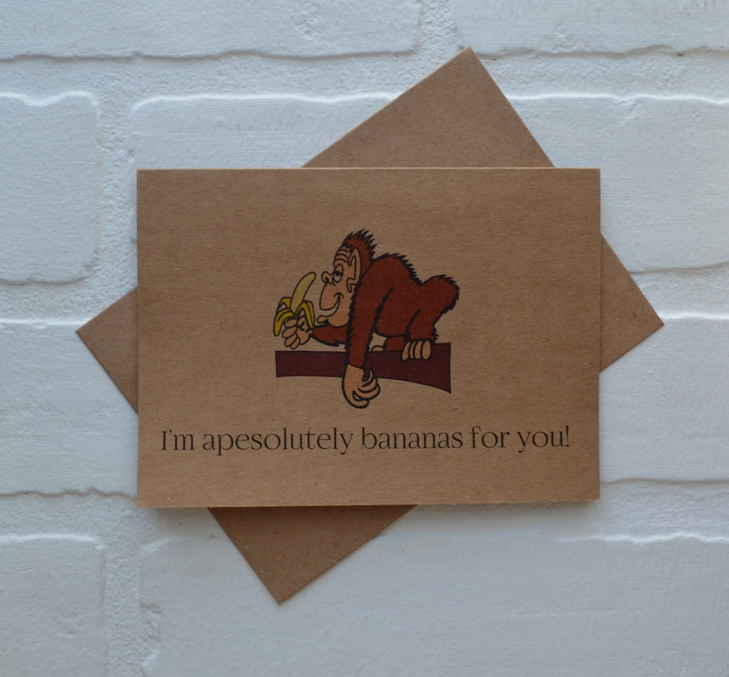 APESOLUTELY BANANAS for YOU | love card | banana pun