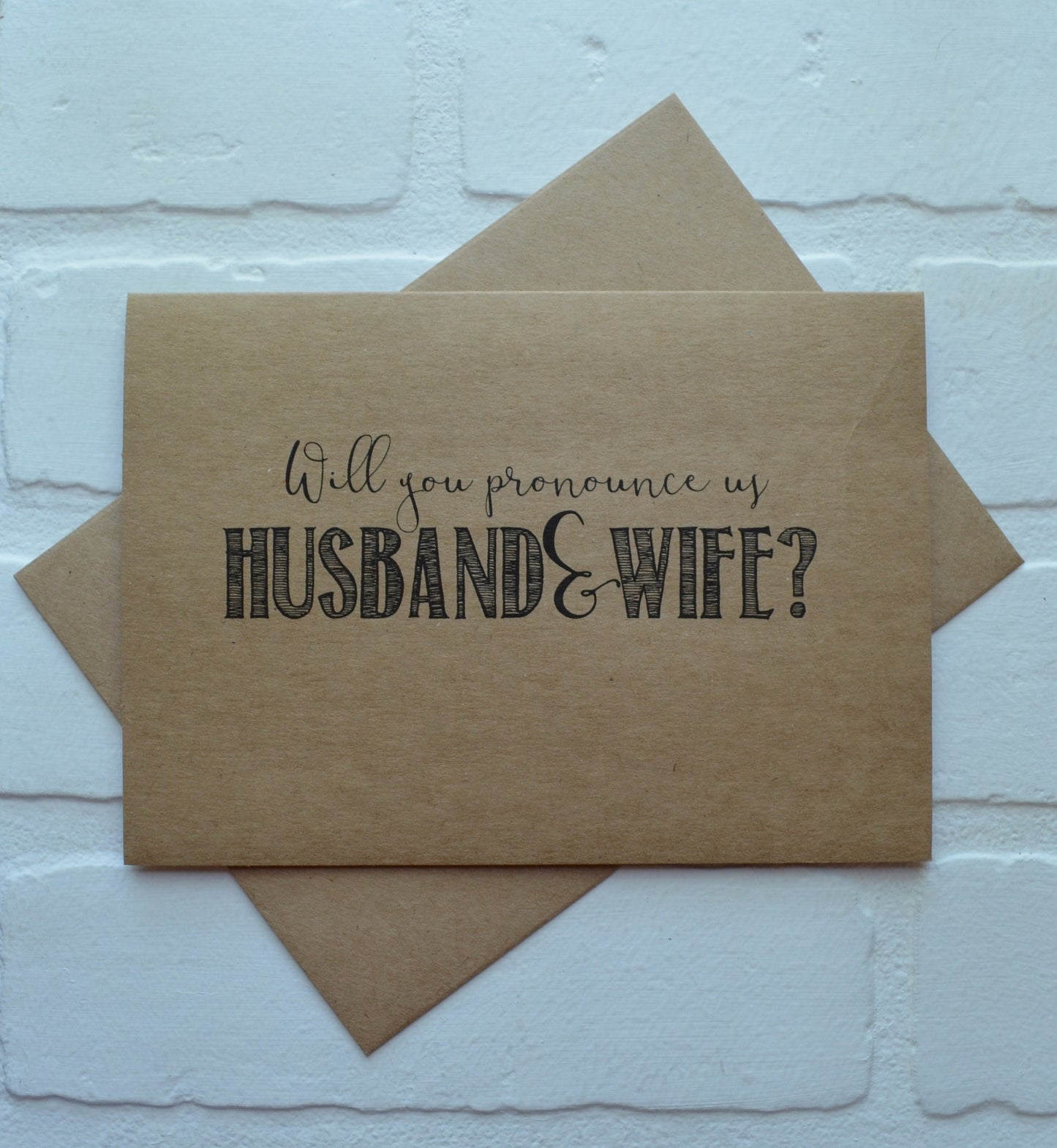 Will you pronounce us husband and wife | Officiant Proposal Card | Wedding Party Invite