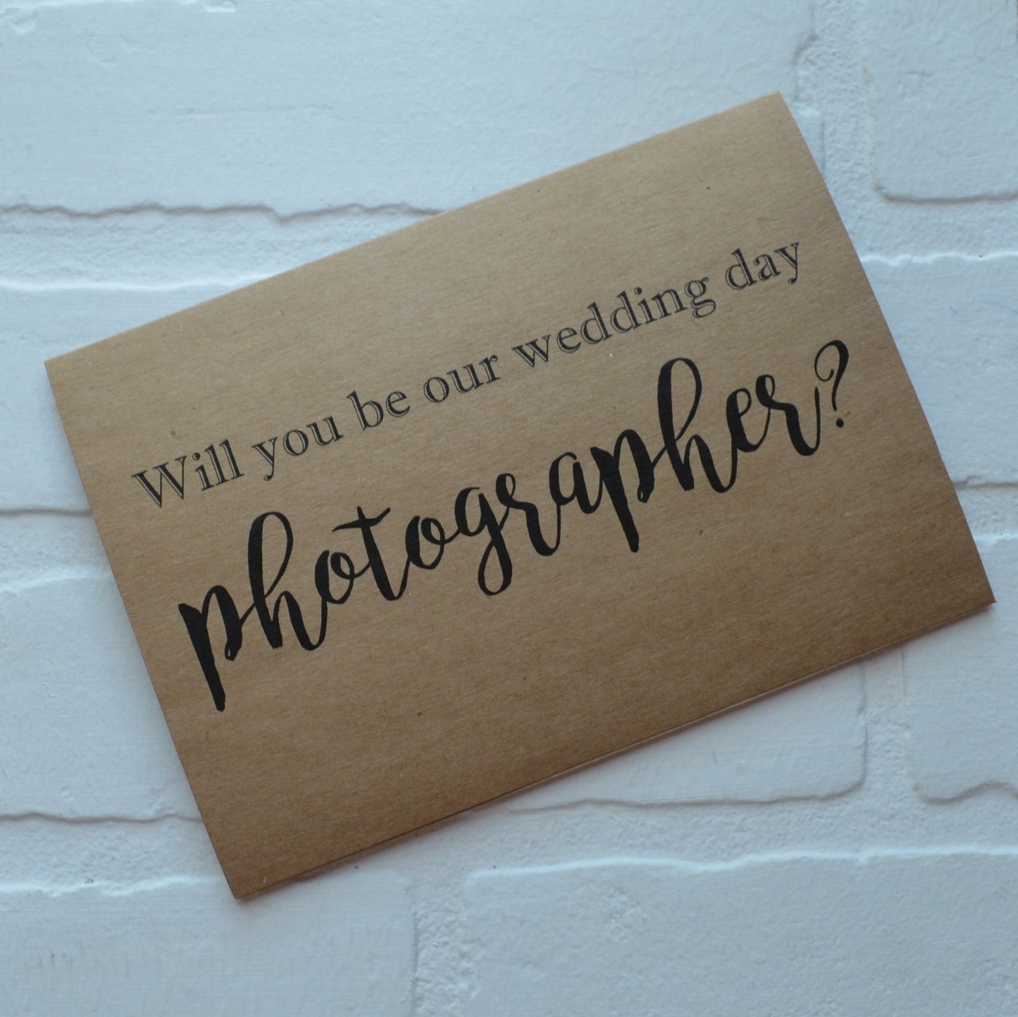 will you be our WEDDING DAY PHOTOGRAPHER greeting card | photographer | bridal card | capture our memories | wedding pictures | proposal