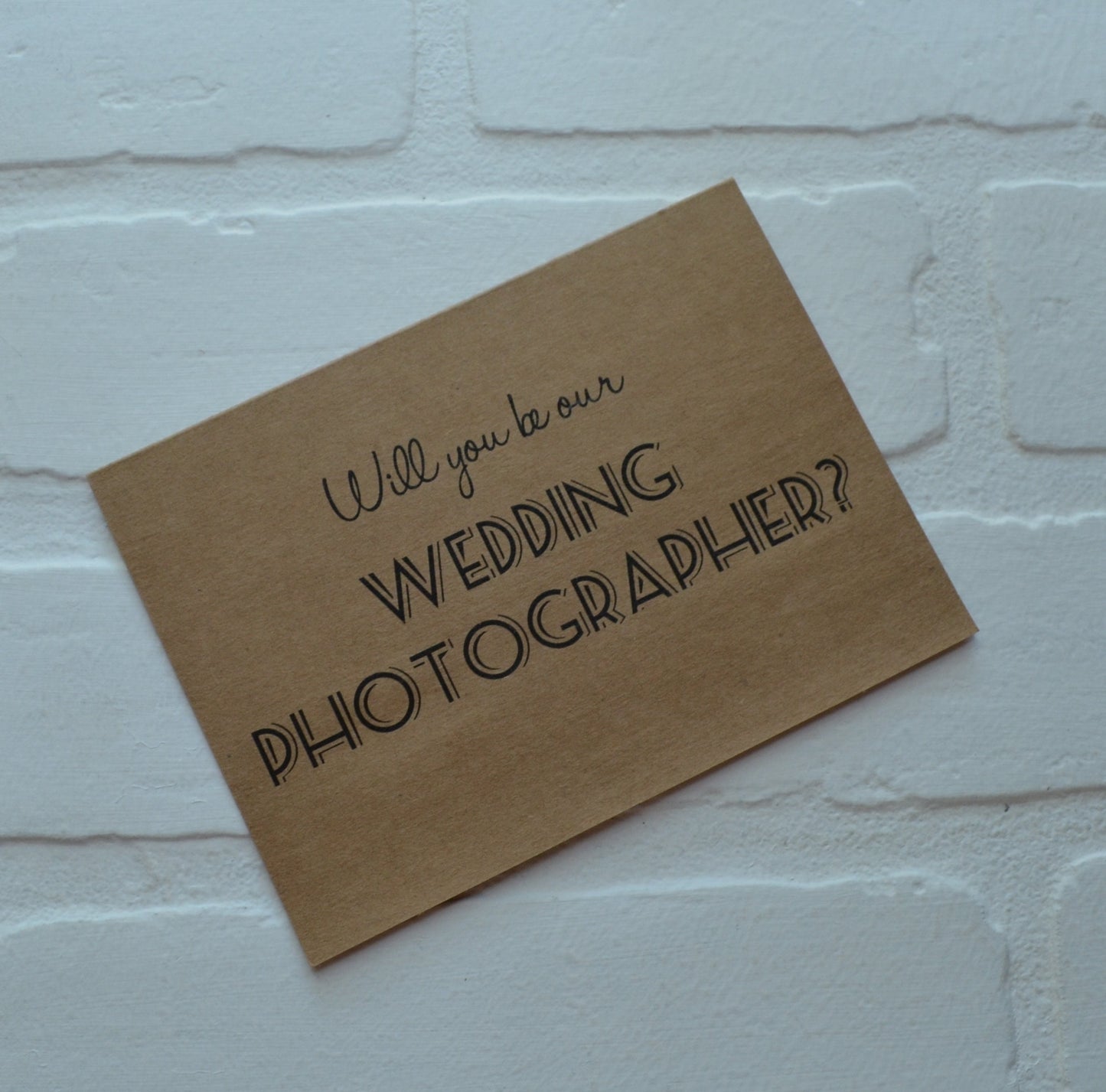 will you be our WEDDING DAY PHOTOGRAPHER greeting card | photographer | bridal card | capture our memories | wedding pictures | proposal