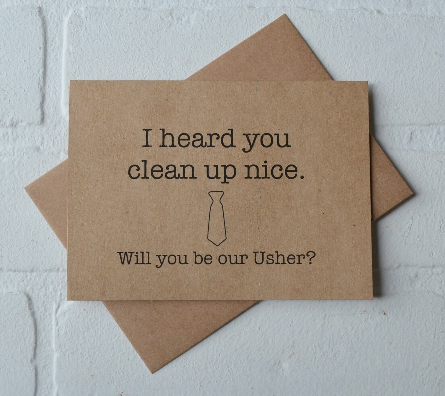 I heard you CLEAN up nice groomsmen proposal cards | wedding party invite