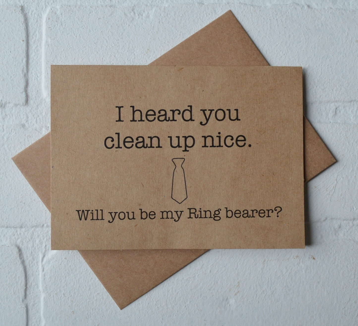 I heard you CLEAN up nice groomsmen proposal cards | wedding party invite