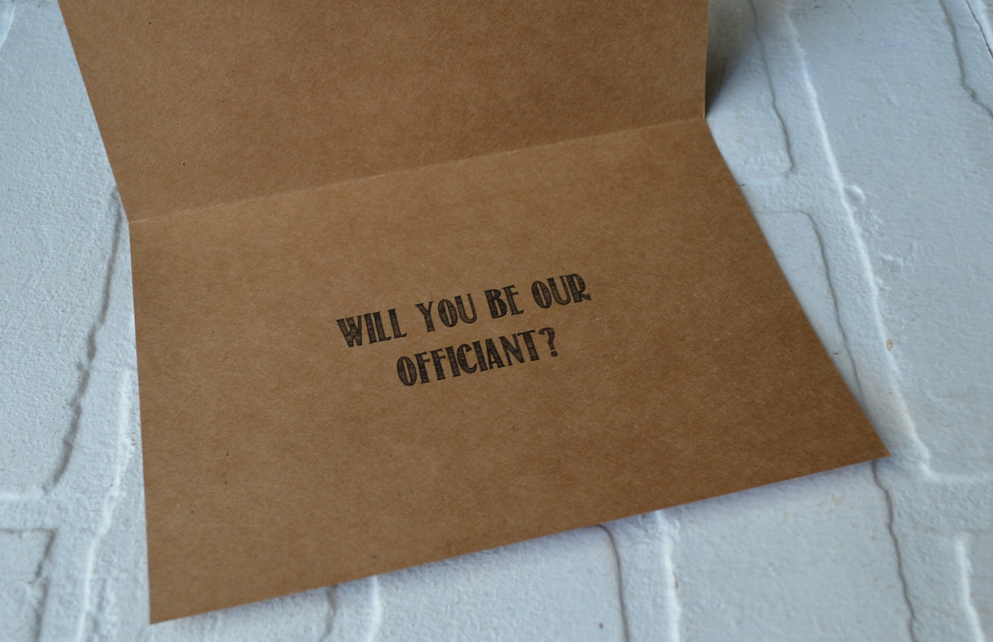 Since you took the 10 minutes to become ordainded | Officiant Proposal Card | Wedding Party Invite