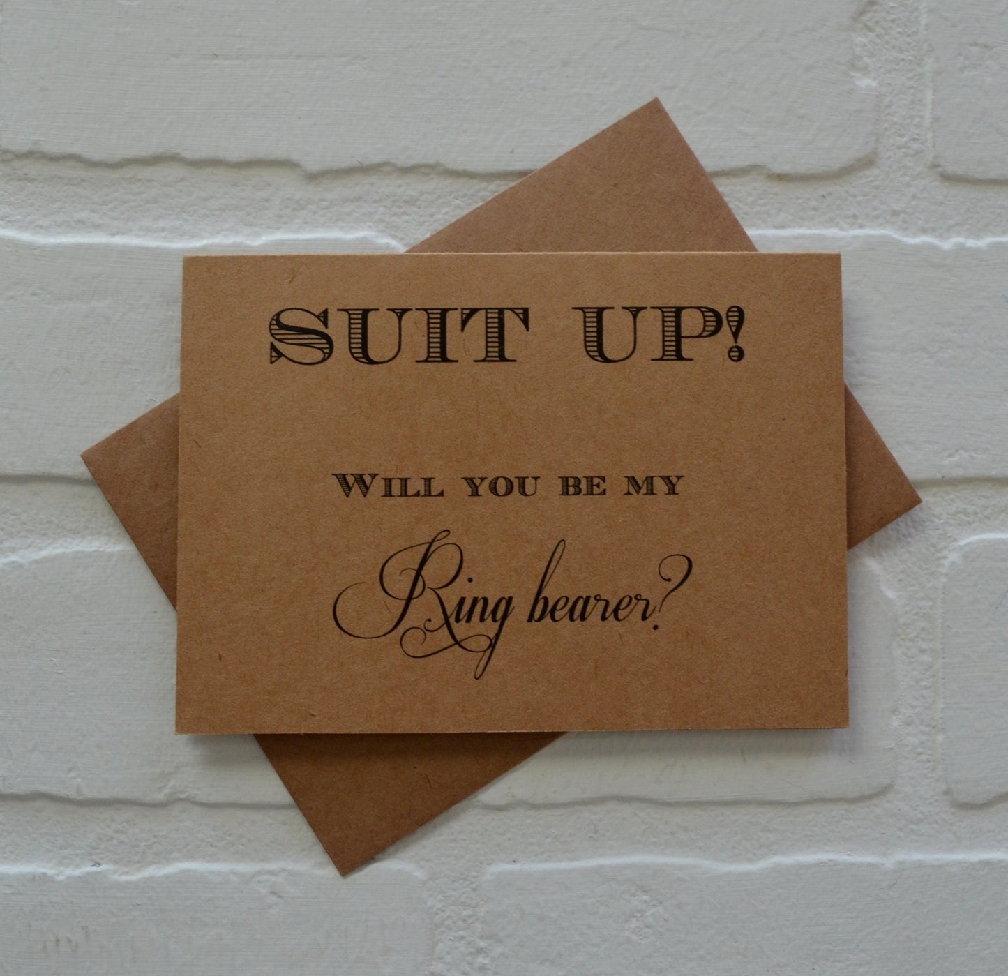 Suit up | groomsmen proposal cards | wedding party invite