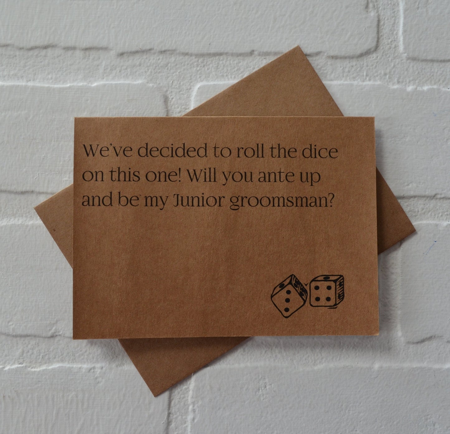 We've decide to ROLL the DICE | groomsmen proposal cards | wedding party invite