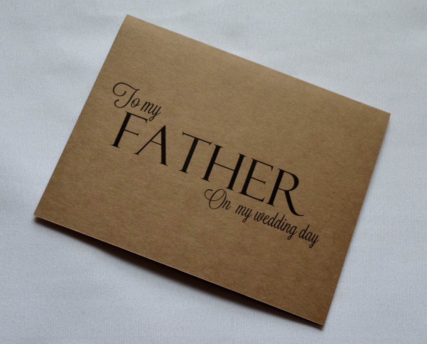 To MY FATHER wedding day card | thank you | to my parents | on my wedding day | dad | daddy | father of the bride | wedding gift | mother