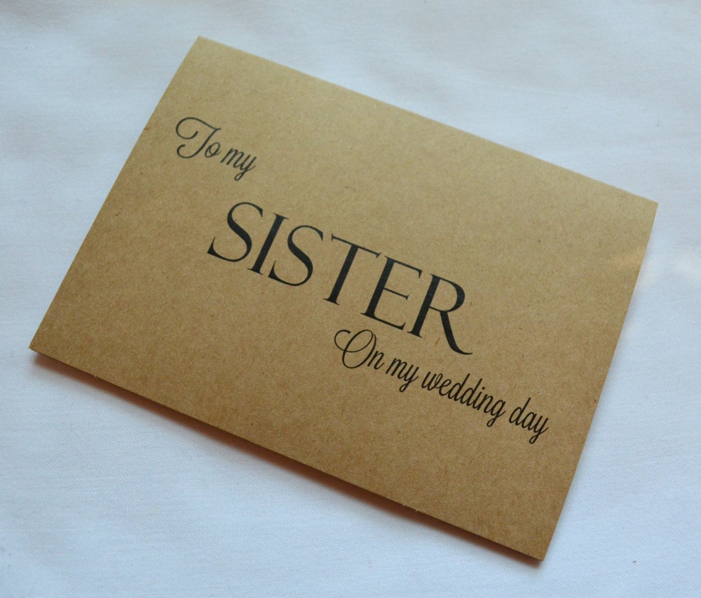 To my SISTER on my wedding day card | thank you sister card | sibling wedding card | on my wedding day sister card | sisters card | brother