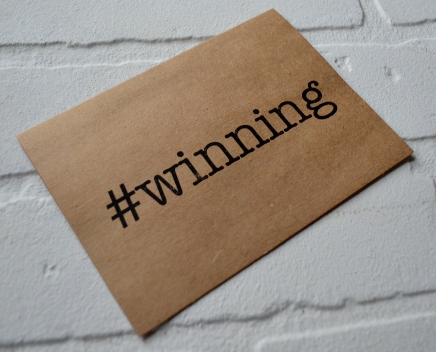 WINNING #winning hashtag card | congratulations cards | friendship | winner | thank you greeting | promotion | good job | just because gift