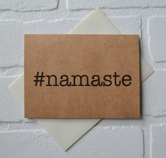 Namaste | just breathe | yoga card | yogi hindu greeting