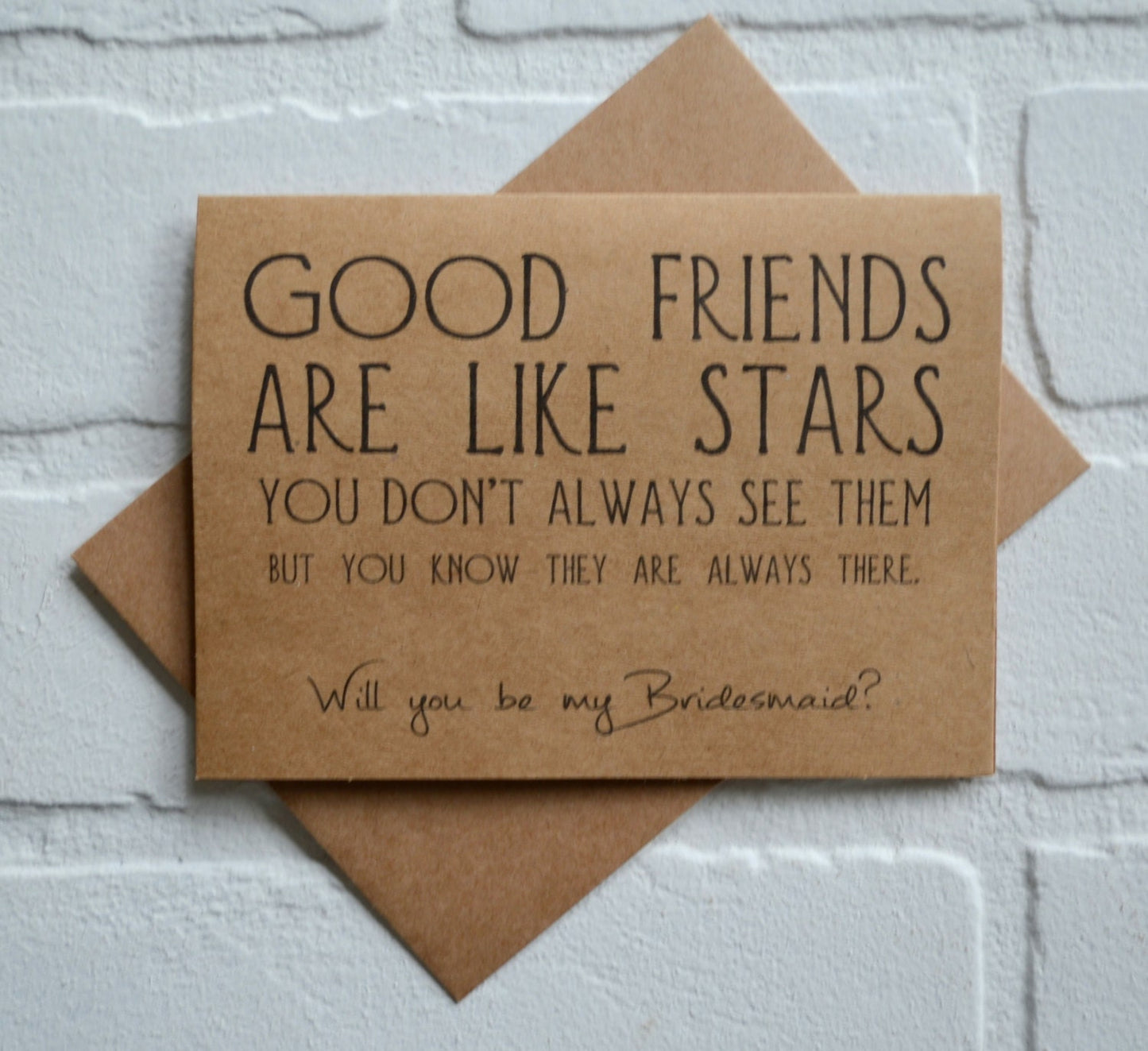 GOOD FRIENDS are like stars bridesmaid proposal cards | wedding party invite