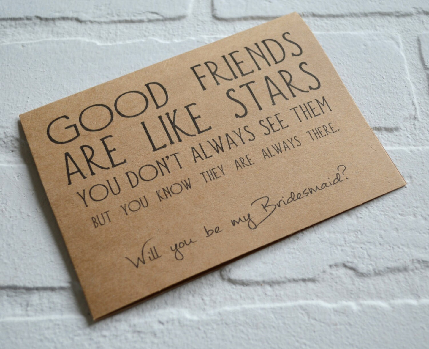 GOOD FRIENDS are like stars bridesmaid proposal cards | wedding party invite