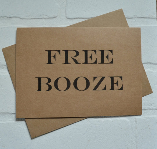 FREE BOOZE | groomsmen proposal cards | wedding party invite