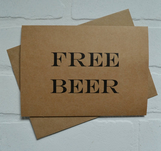 Free Beer | groomsmen proposal card | wedding party invite