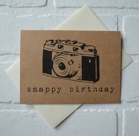 RETRO CAMERA birthday card snappy birthday card happy BIRTHDAY card funny birthday card retro camera card snappy bday photographer card