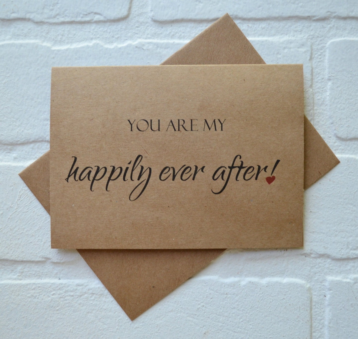 You are my HAPPILY ever AFTER wedding day card to my husband to my wife wedding cards on my wedding day new husband newly wed card kraft