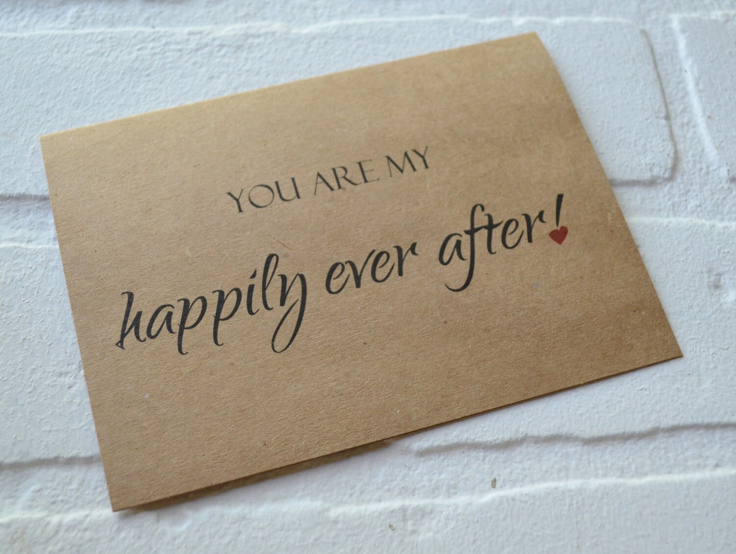 You are my HAPPILY ever AFTER wedding day card to my husband to my wife wedding cards on my wedding day new husband newly wed card kraft