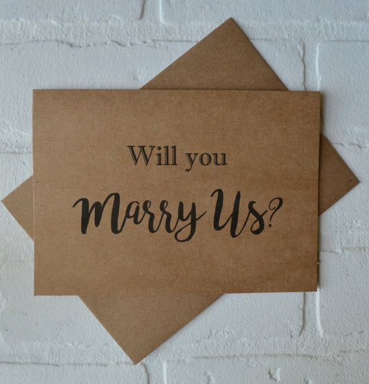 Will you marry us | Officiant Proposal Card | Wedding Party Invite